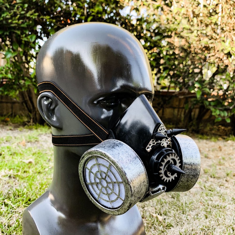Steampunk Halloween Cosplay Costume Party Silver Mask For Men and Women